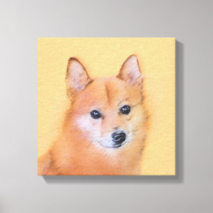 Impressão Em Tela Pintura em Spitz Finlandês - Arte Cachorosa Origin