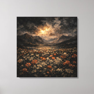 Impressão Em Tela Pintura em Tela de Paisagem Impasto com Brilho Eté
