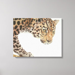 Impressão Em Tela Pintura Jovem Leopardo