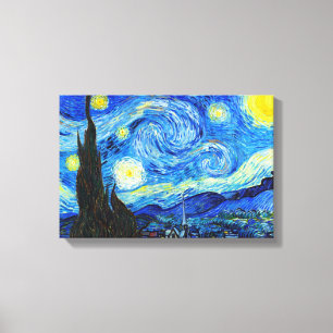 Impressão Em Tela Pintura Legal da Noite Estelar Vincent Van Gogh