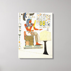 Impressão Em Tela Pintura mural dos túmulos dos reis de Thebes,