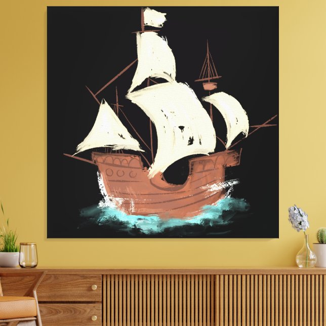 Impressão Em Tela pintura naval (Insitu(Sala de estar))