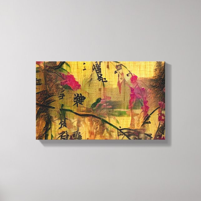 Impressão Em Tela Pintura Oriental. estilo japonês (Frente)