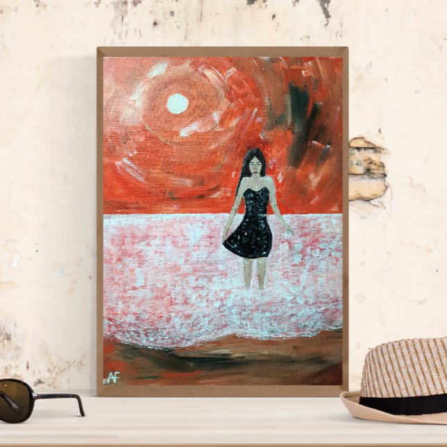 Impressão Em Tela Pintura Oriental por Sunset de Alfred Fox (Not Actual Size)