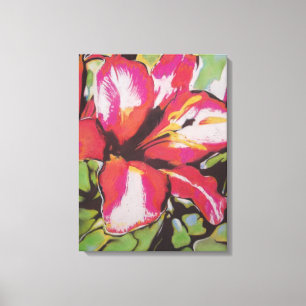 Impressão Em Tela Pintura original da arte moderna da flor vermelha