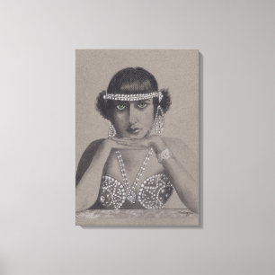 Impressão Em Tela Pintura original da estrela de cinema silenciosa