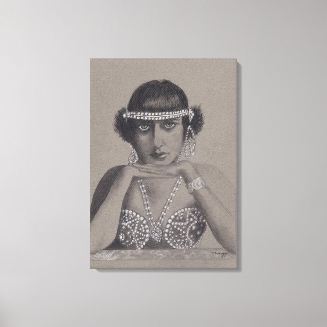 Impressão Em Tela Pintura Original de Silent Film Star (Frente)