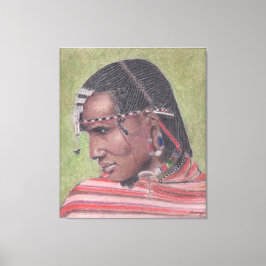 Impressão Em Tela Pintura original no guerreiro Canvas-africano Maas