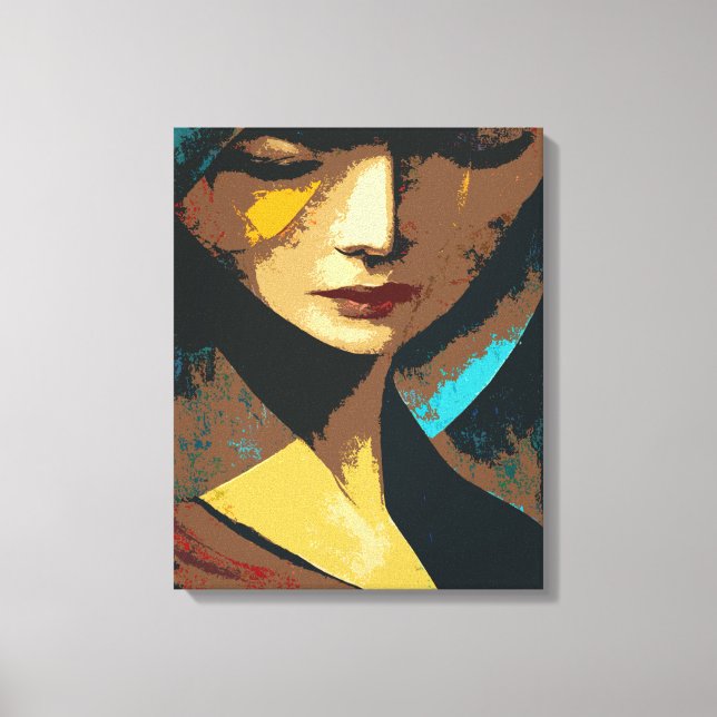 Impressão Em Tela Pintura para mulheres abstrato (Frente)