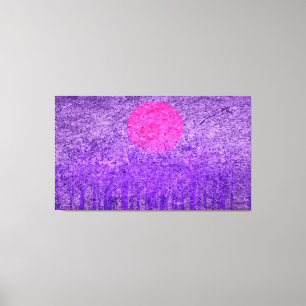 Impressão Em Tela Pintura por Abstrato violeta e sunset 3