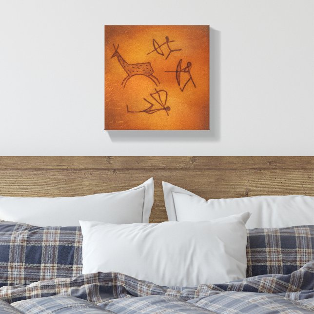 Impressão Em Tela pintura rupestre (Insitu(Quarto))