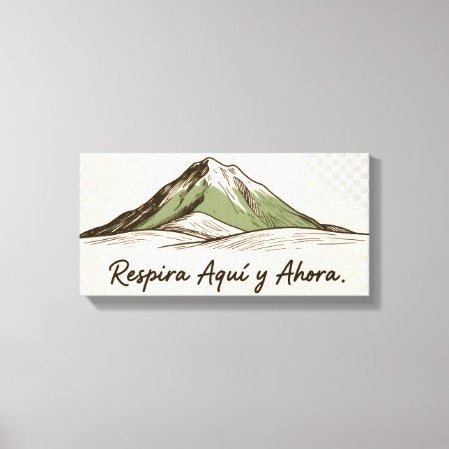 Impressão Em Tela Pintura Rústica: Montaña, Paz y Minimalismo (Frente)