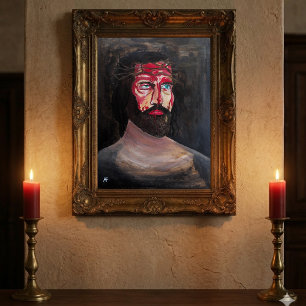 Impressão Em Tela Pintura Sangue de Cristo por Alfred Fox