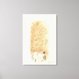 Impressão Em Tela Pintura velha da arte de Jerusalem Israel da