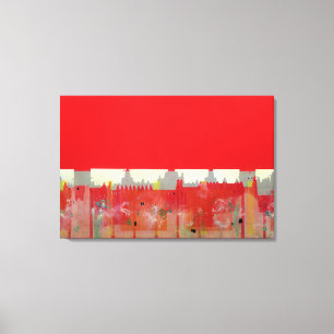 Impressão Em Tela Pintura vermelha