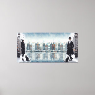 Impressão Em Tela Pinturas de Amesterdã e modelos modernos de moda