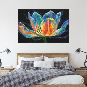 Impressão Em Tela Pinturas Florais Abstratas – Tela de Flores Modern