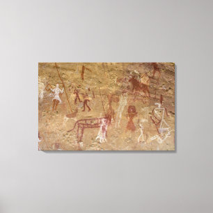 Impressão Em Tela Pinturas rupestres pré-históricas, Akakus, Saara
