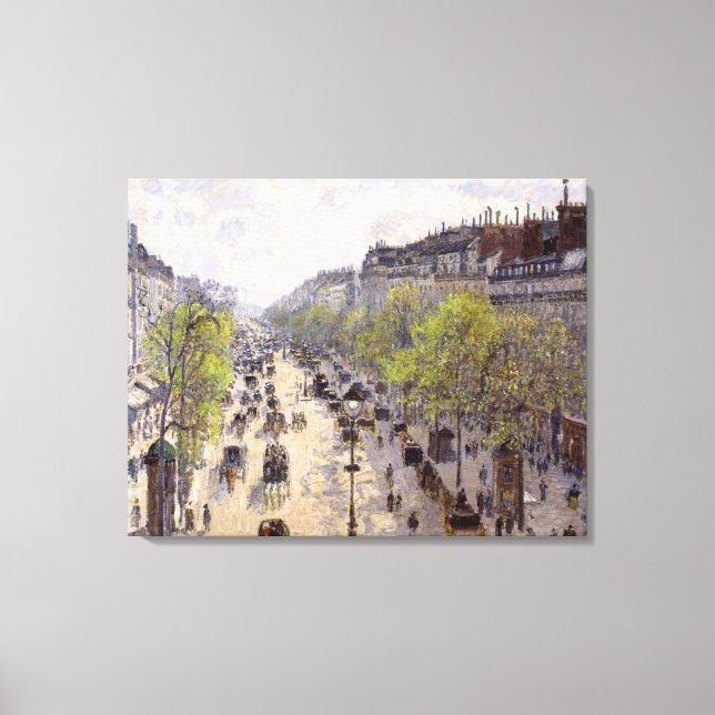 Impressão Em Tela Pissarro - Boulevard Montmartre, Primavera (Frente)