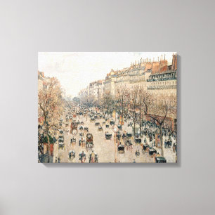 Impressão Em Tela Pissarro - Boulevard Montmartre, Sol da Tarde