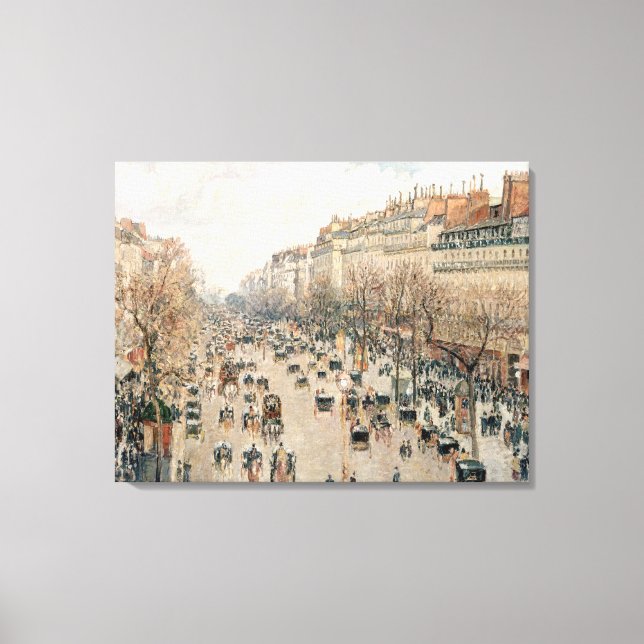 Impressão Em Tela Pissarro - Boulevard Montmartre, Tarde Sun (Frente)