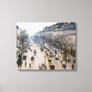 Impressão Em Tela Pissarro - Boulevard Montmartre, Winter Morning Po