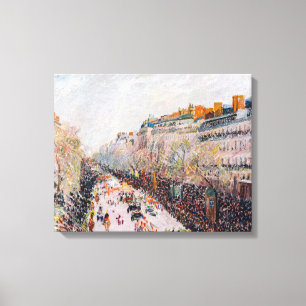 Impressão Em Tela Pissarro - Montmartre, Terça-feira de Carnaval no 