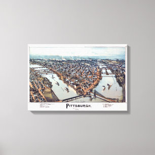 Impressão Em Tela Pittsburgh Pensilvânia 1902