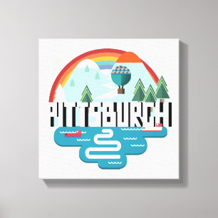Impressão Em Tela Pittsburgh (Pensilvânia)  Design de paisagem urba