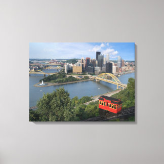 Impressão Em Tela Pittsburgh Pensilvânia Skyline com Incline