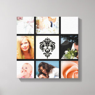 Impressão Em Tela PixDezines 9 Fotografias Na Canvas, Modelo de Quad