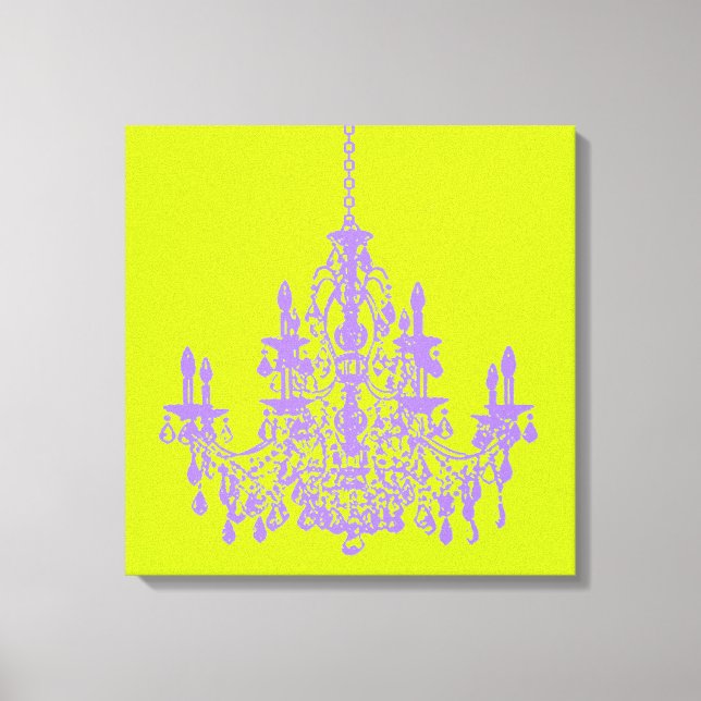 Impressão Em Tela PixDezines DIY Bckgrand/candelabro de cristal roxo (Frente)