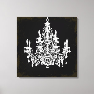 Impressão Em Tela PixDezines vintage DIY color/cristal chandelier