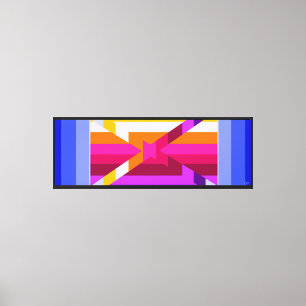 Impressão Em Tela Pixels Geométricos
