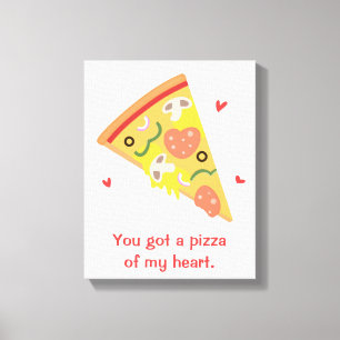Impressão Em Tela Pizza do meu Coração, Amorzinho de Punições Doces
