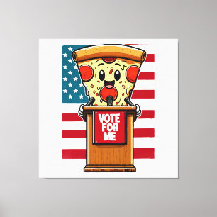 Impressão Em Tela pizza patriótica vote em mim