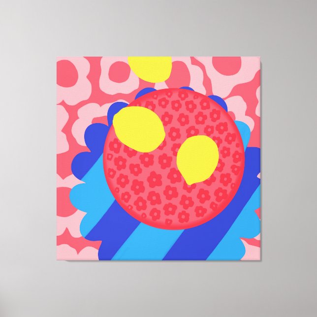 Impressão Em Tela Placa de Flor de Limão (Frente)