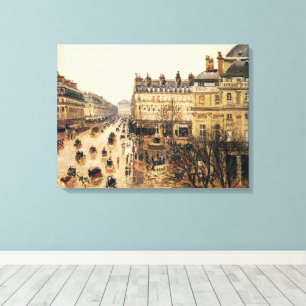 Impressão Em Tela Place du Theatre Francais, Paris Chuva por Pissarr
