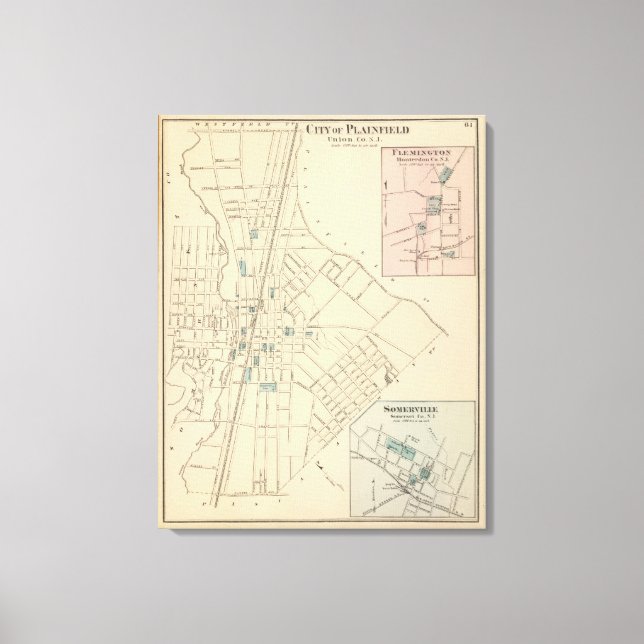 Impressão Em Tela Plainfield, NJ (Frente)
