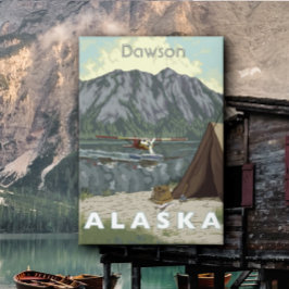 Impressão Em Tela Planador E Viagem De Pesca Do Alaska Bush