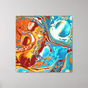 Impressão Em Tela Planeta Bliss Fluid Digital Art