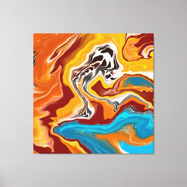 Impressão Em Tela Planeta Bliss Fluid Digital Art (Frente)