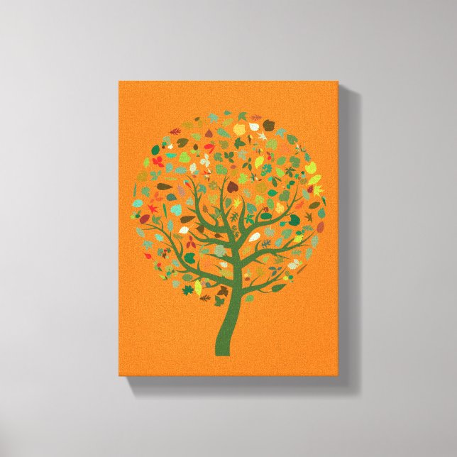 Impressão Em Tela Planeta ecológico da árvore Greenie (Frente)