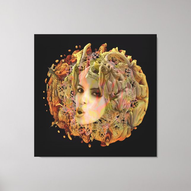 Impressão Em Tela Planeta orgânico (Frente)