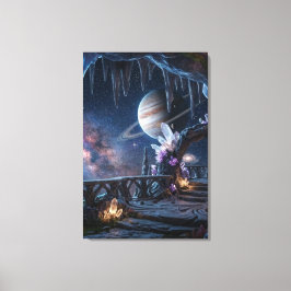 Impressão Em Tela Planeta Relaxante tela Espaço 