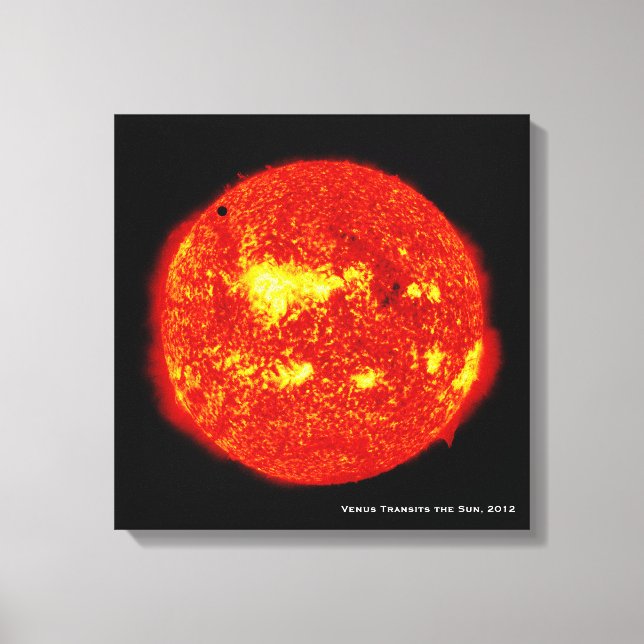 Impressão Em Tela Planeta Vênus Transita o Sol, Hi-Res (Frente)