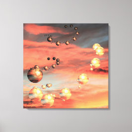 Impressão Em Tela Planetas Aproximados