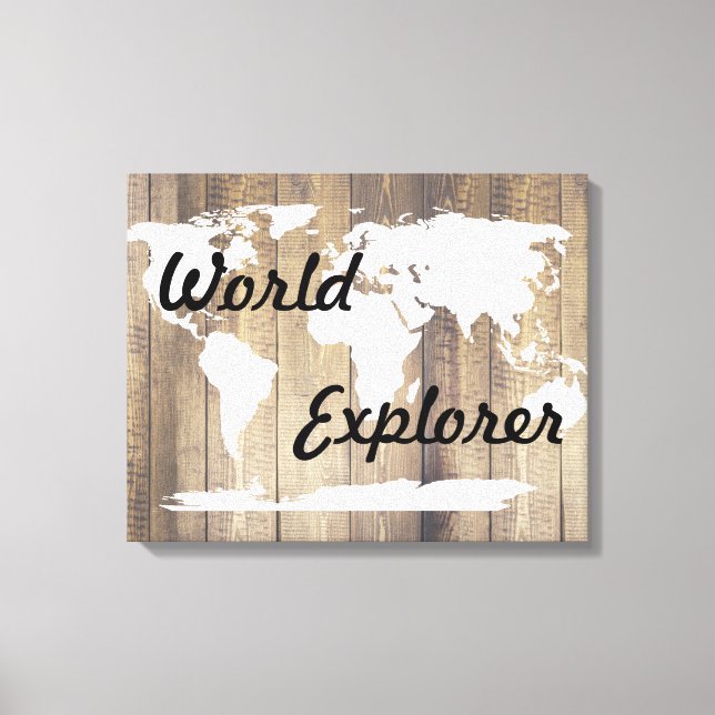 Impressão Em Tela Planícies da Madeira do White World Explorer (Frente)