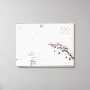 Impressão Em Tela Plano da batalha do Nile, o 1º de agosto de 1798,