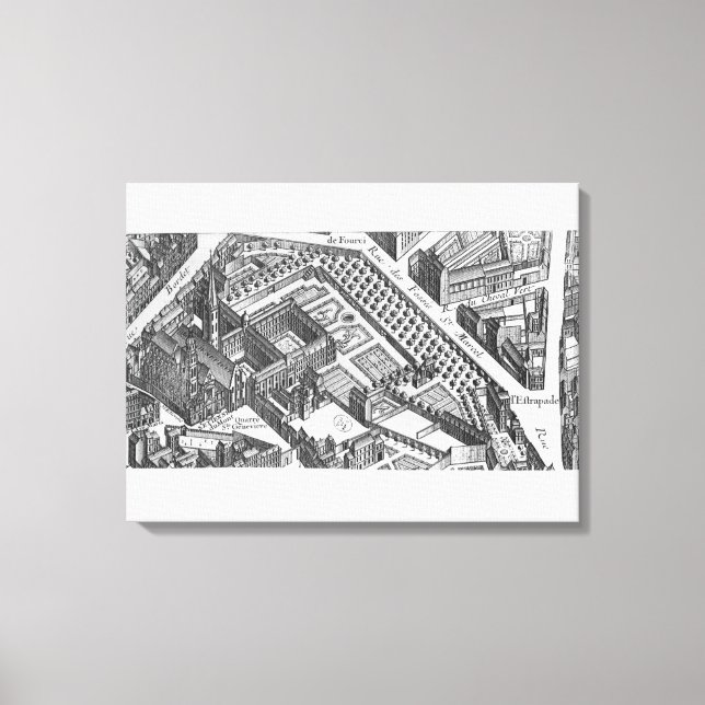 Impressão Em Tela Plano de Paris (Frente)